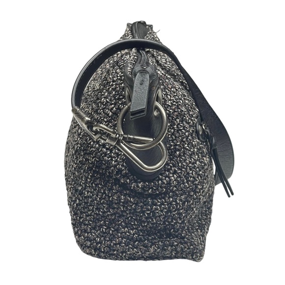 new The Sak ᯾ Indio Small Crochet Tote Handbag Bag ᯾ Urban Static Charcoal Knit - Picture 5 of 16